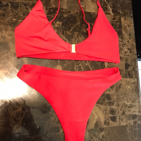 🎉Red and Gold Two Piece Bikini Bottom! - Picture 3 of 4